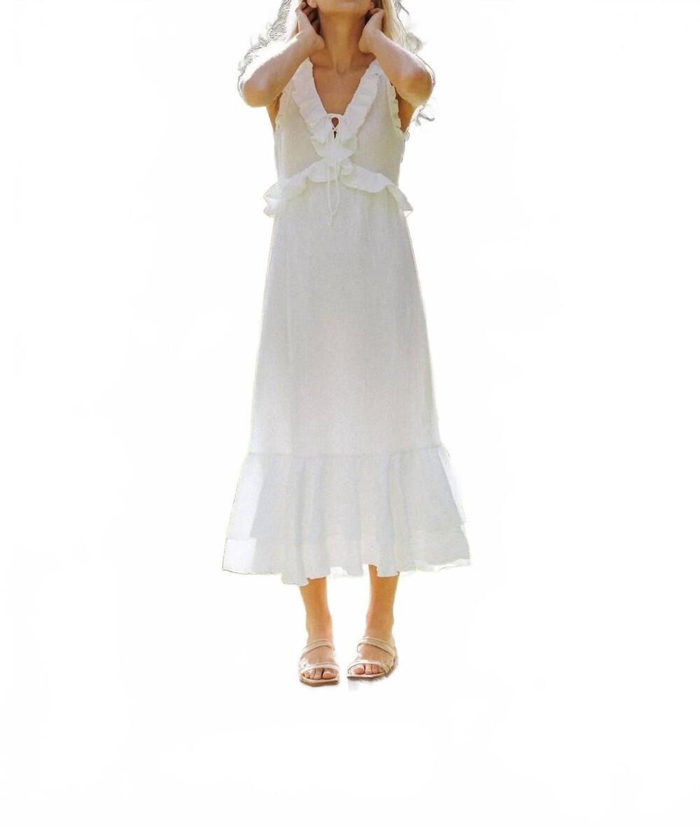 NEW 27 MILES MALIBU selena midi dress in cloud